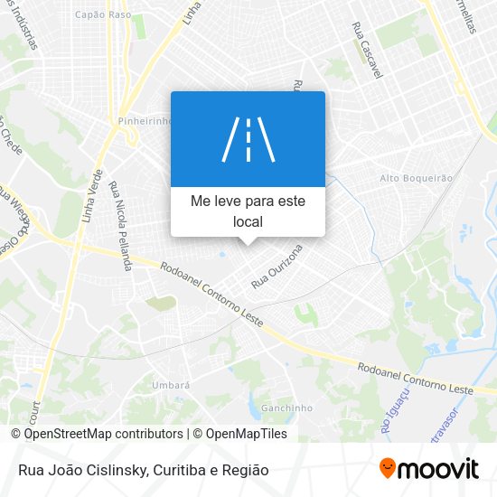 Rua João Cislinsky mapa