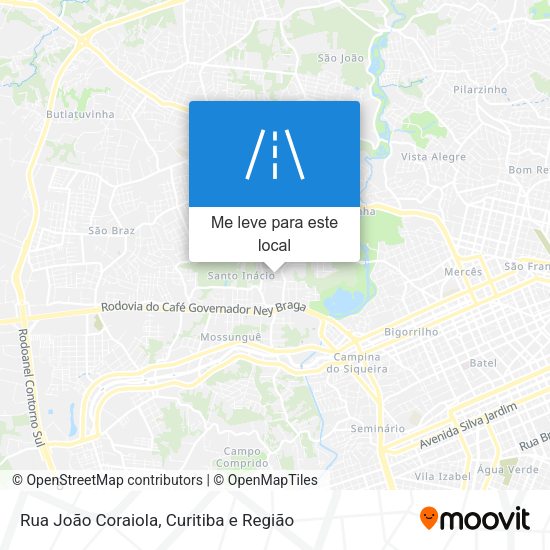 Rua João Coraiola mapa