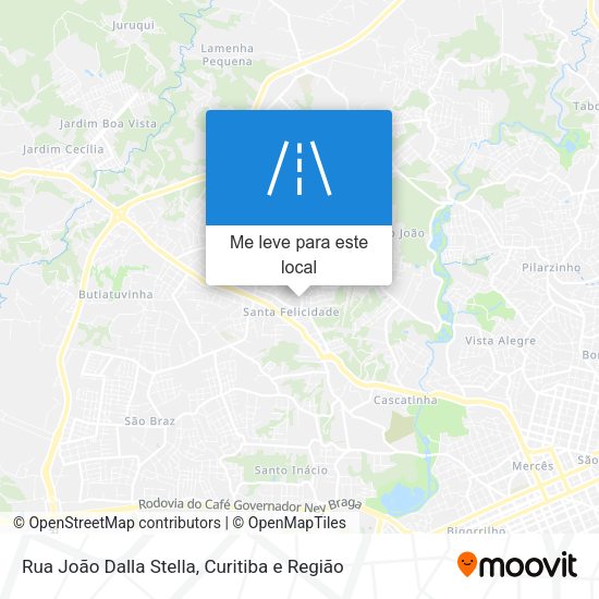 Rua João Dalla Stella mapa