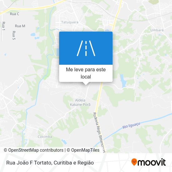 Rua João F Tortato mapa