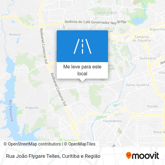 Rua João Flygare Telles mapa