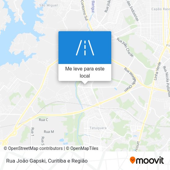 Rua João Gapski mapa