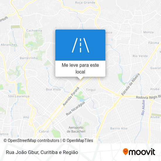 Rua João Gbur mapa