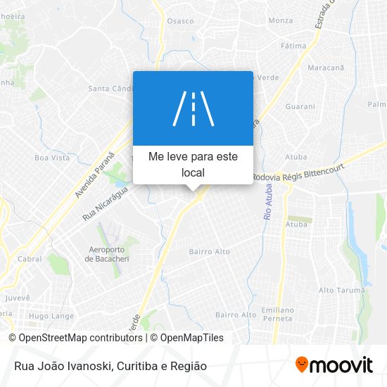 Rua João Ivanoski mapa