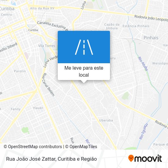 Rua João José Zattar mapa