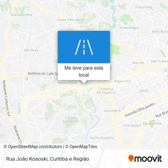 Rua João Kososki mapa