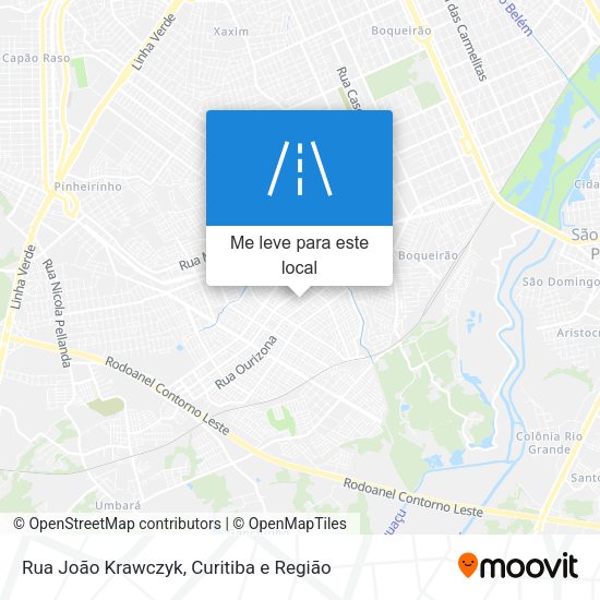 Rua João Krawczyk mapa