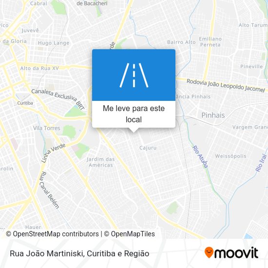 Rua João Martiniski mapa