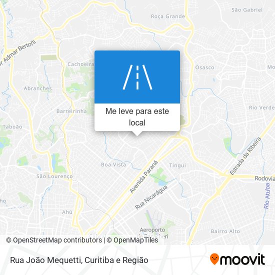 Rua João Mequetti mapa