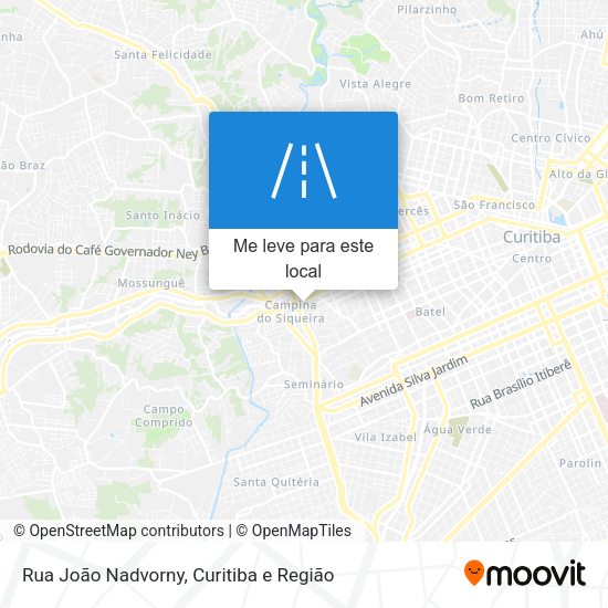 Rua João Nadvorny mapa