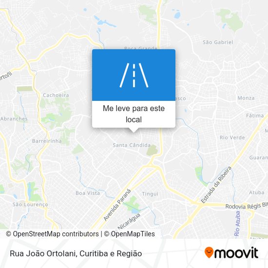 Rua João Ortolani mapa