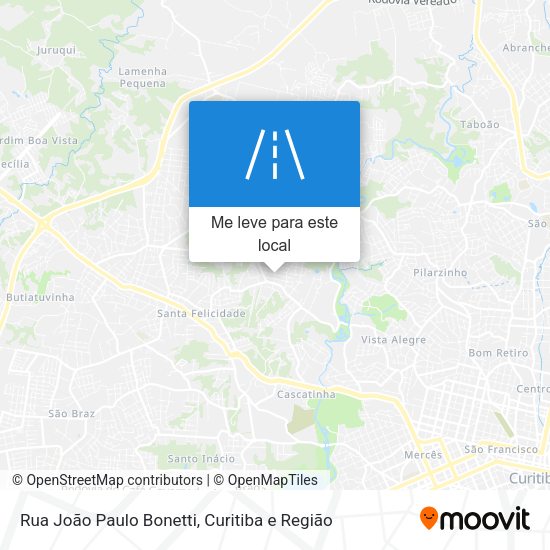 Rua João Paulo Bonetti mapa