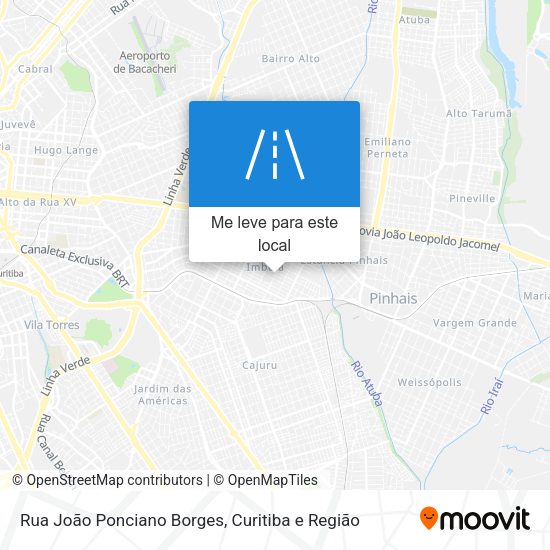 Rua João Ponciano Borges mapa