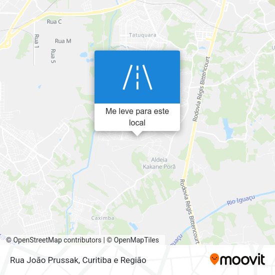 Rua João Prussak mapa