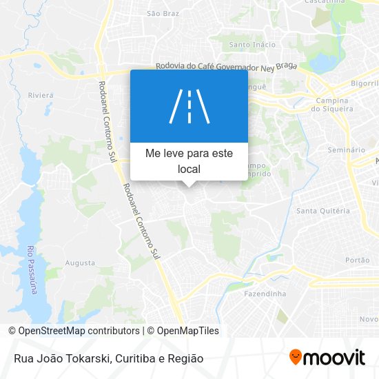 Rua João Tokarski mapa