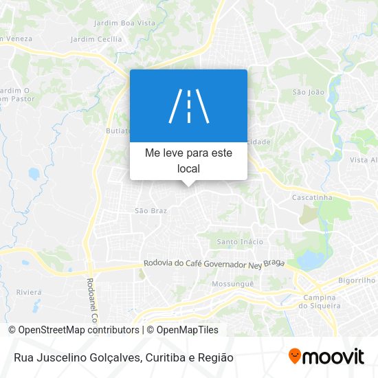 Rua Juscelino Golçalves mapa