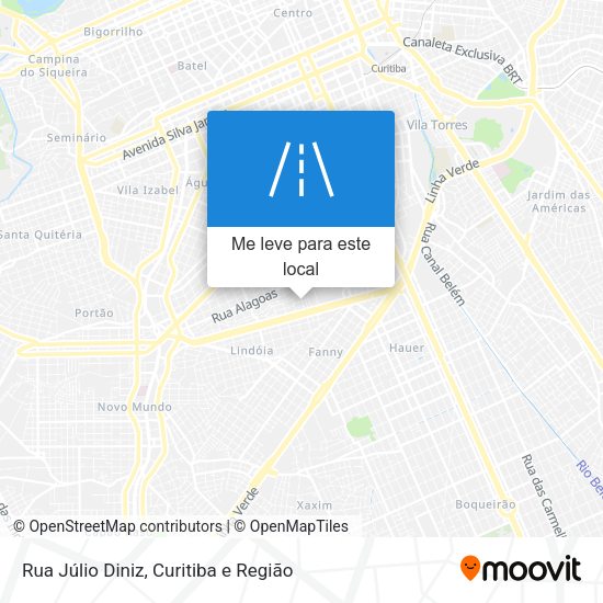 Rua Júlio Diniz mapa