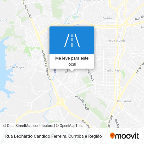Rua Leonardo Cândido Ferreira mapa