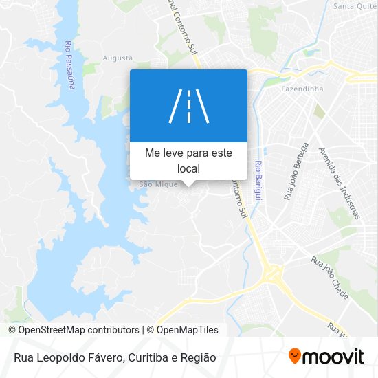 Rua Leopoldo Fávero mapa