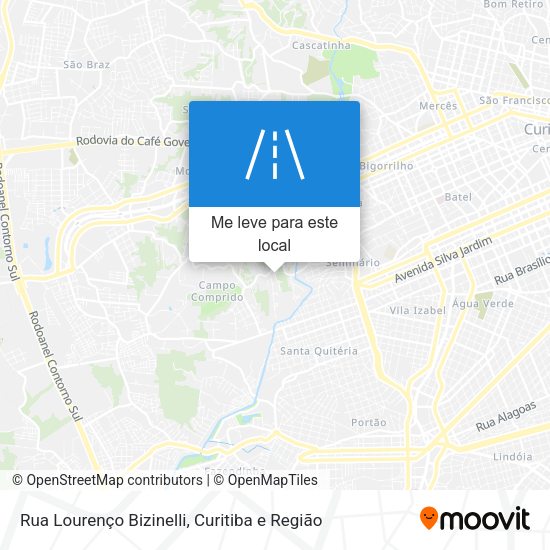 Rua Lourenço Bizinelli mapa