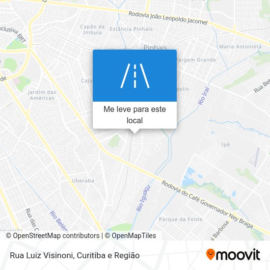 Rua Luiz Visinoni mapa