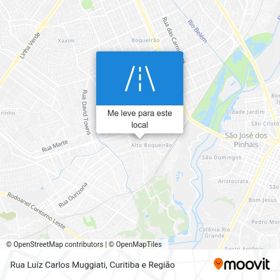Rua Luíz Carlos Muggiati mapa