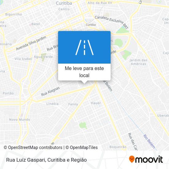 Rua Luíz Gaspari mapa