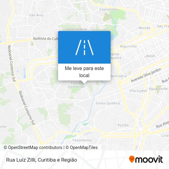 Rua Luíz Zilli mapa