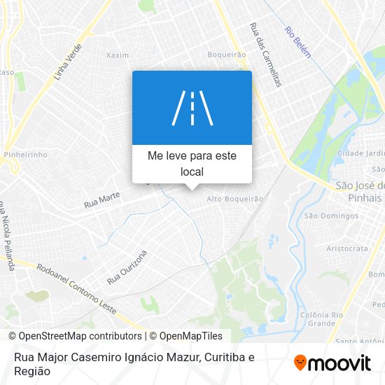 Rua Major Casemiro Ignácio Mazur mapa