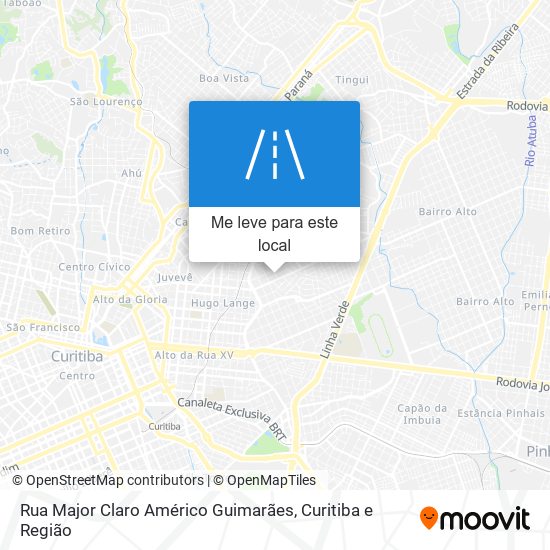 Rua Major Claro Américo Guimarães mapa