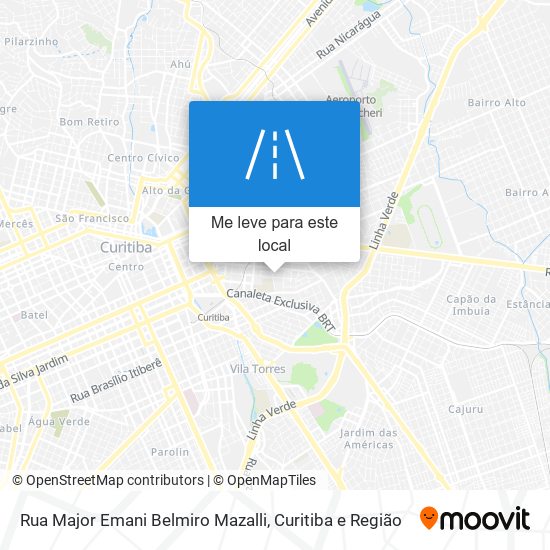 Rua Major Emani Belmiro Mazalli mapa