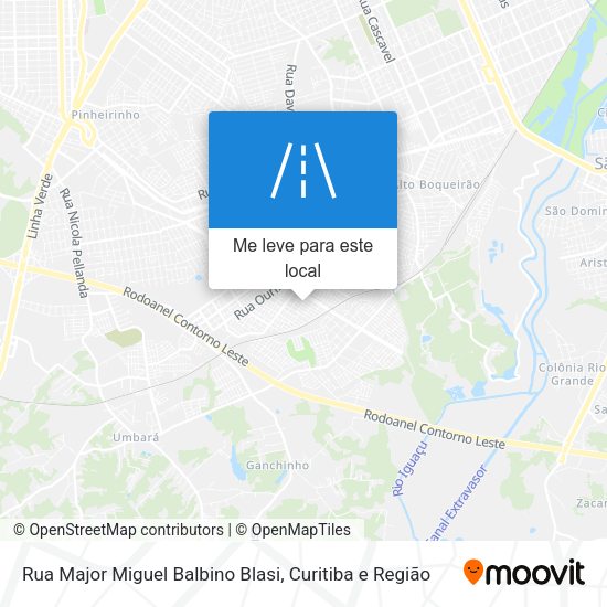 Rua Major Miguel Balbino Blasi mapa