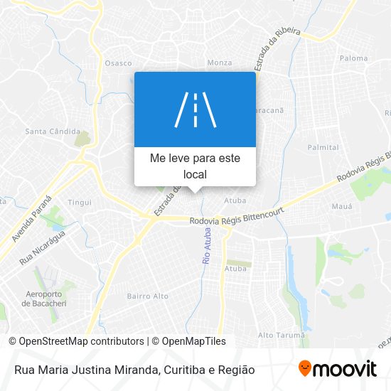 Rua Maria Justina Miranda mapa