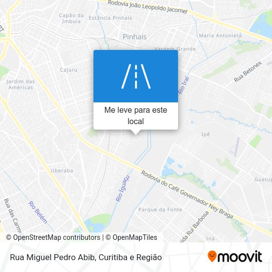 Rua Miguel Pedro Abib mapa