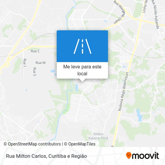 Rua Milton Carlos mapa