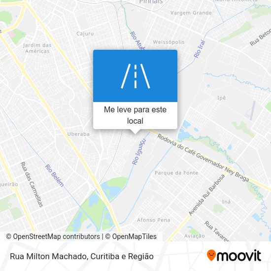 Rua Milton Machado mapa