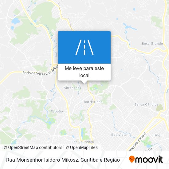 Rua Monsenhor Isidoro Mikosz mapa