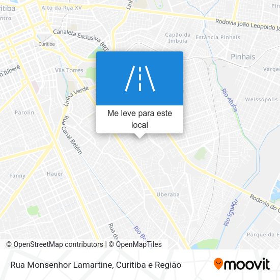 Rua Monsenhor Lamartine mapa
