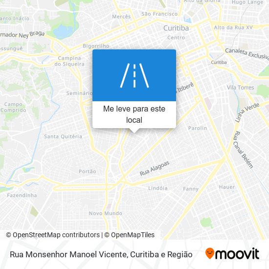 Rua Monsenhor Manoel Vicente mapa