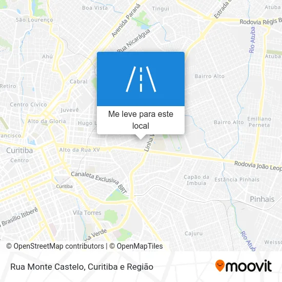 Rua Monte Castelo mapa