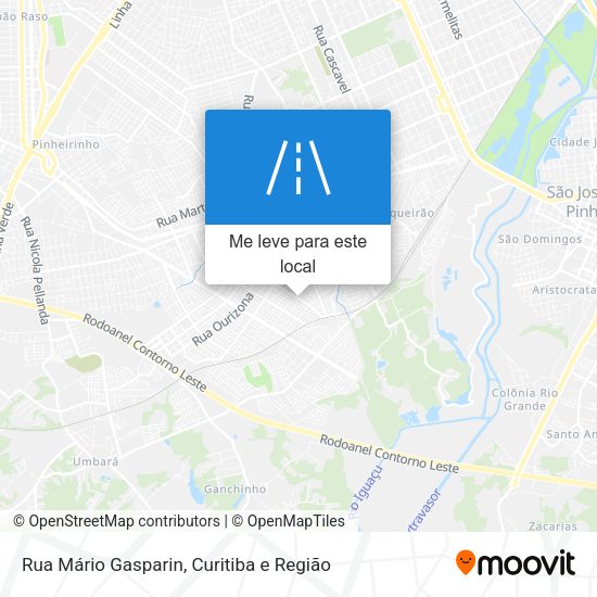 Rua Mário Gasparin mapa