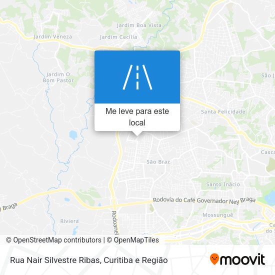 Rua Nair Silvestre Ribas mapa