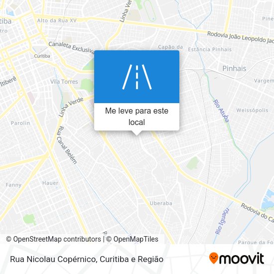 Rua Nicolau Copérnico mapa