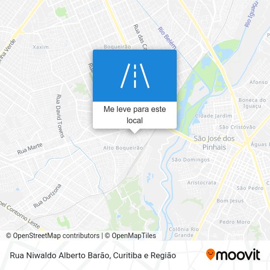 Rua Niwaldo Alberto Barão mapa