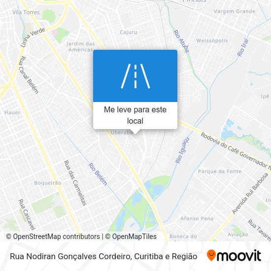 Rua Nodiran Gonçalves Cordeiro mapa