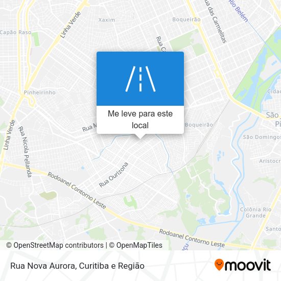 Rua Nova Aurora mapa