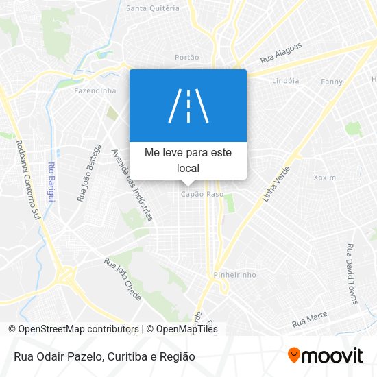 Rua Odair Pazelo mapa