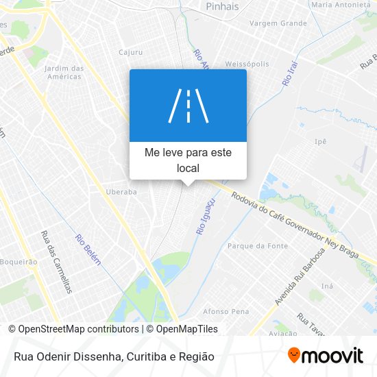 Rua Odenir Dissenha mapa