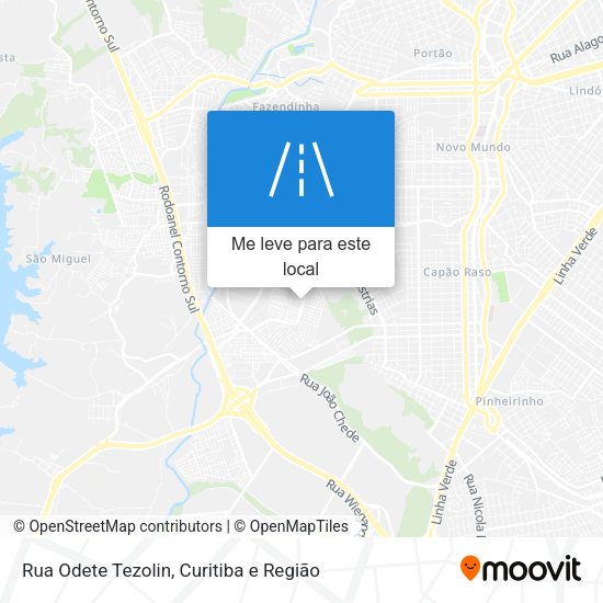 Rua Odete Tezolin mapa
