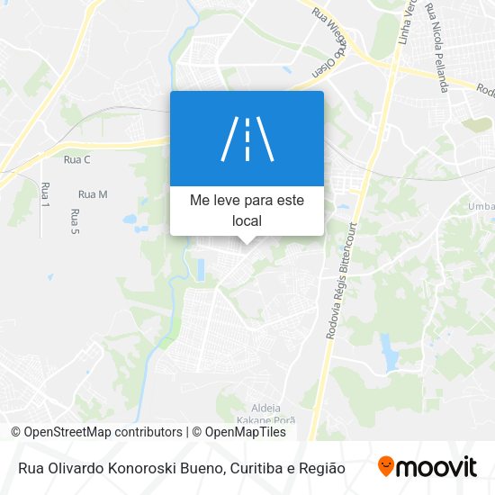 Rua Olivardo Konoroski Bueno mapa